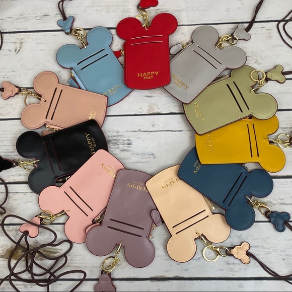 Mickey Mouse Lanyard Credit Card Holder Keychain - Picture 2 of 13